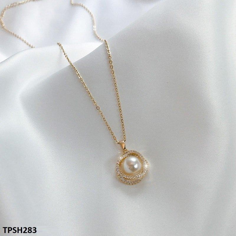 SH283 SIQ Pearl/Curb Chain Pendant
