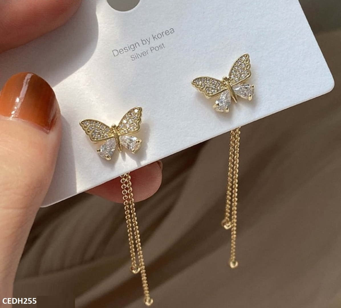 DH255 LSH Butterfly Drop Earrings