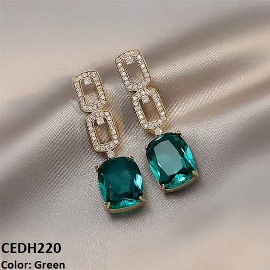 DH220 BTO Sterling Square Drop Earrings Pair