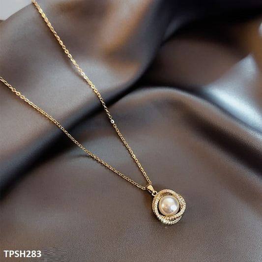 SH283 SIQ Pearl/Curb Chain Pendant