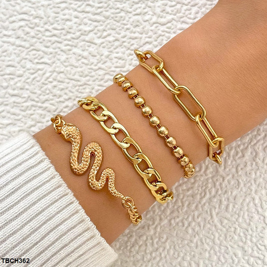 CH362 YYE Snake 4 Chain Hand Bracelet
