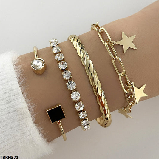 RH371 YYE Square/Tear/Star Bracelet Set