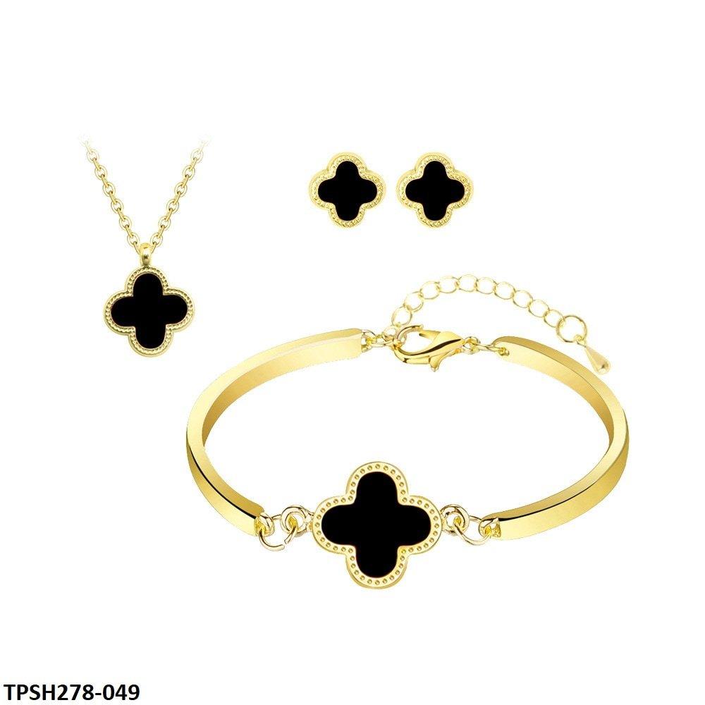 SH278 ZXS Painted Clover Pendant Set