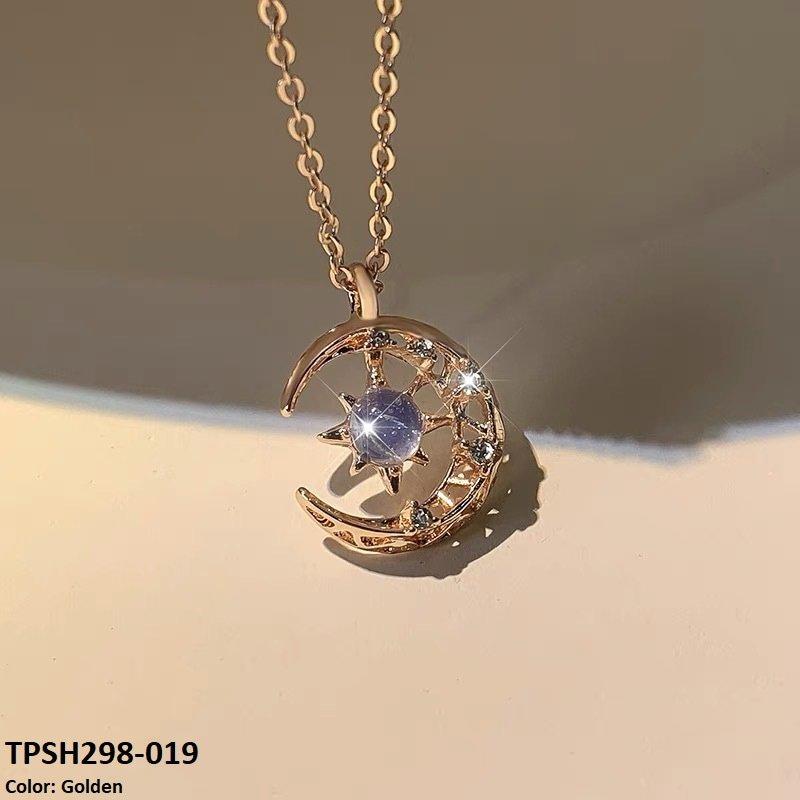 SH298 XST Moon/Aqua Curb Chain Pendant Wholesale Price