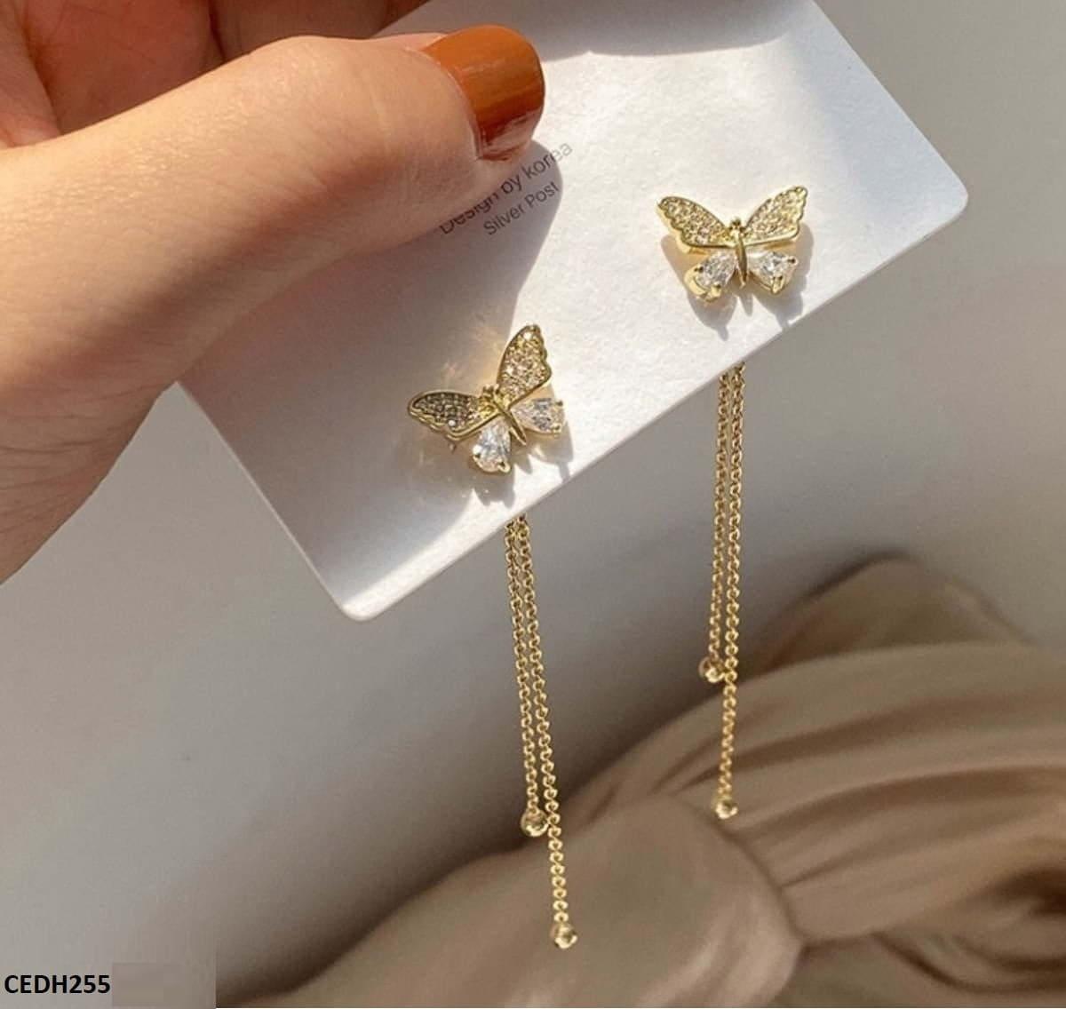 DH255 LSH Butterfly Drop Earrings