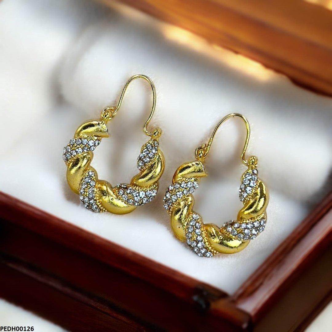 DH00126 MZM Twisted Drop Earrings - PEDH