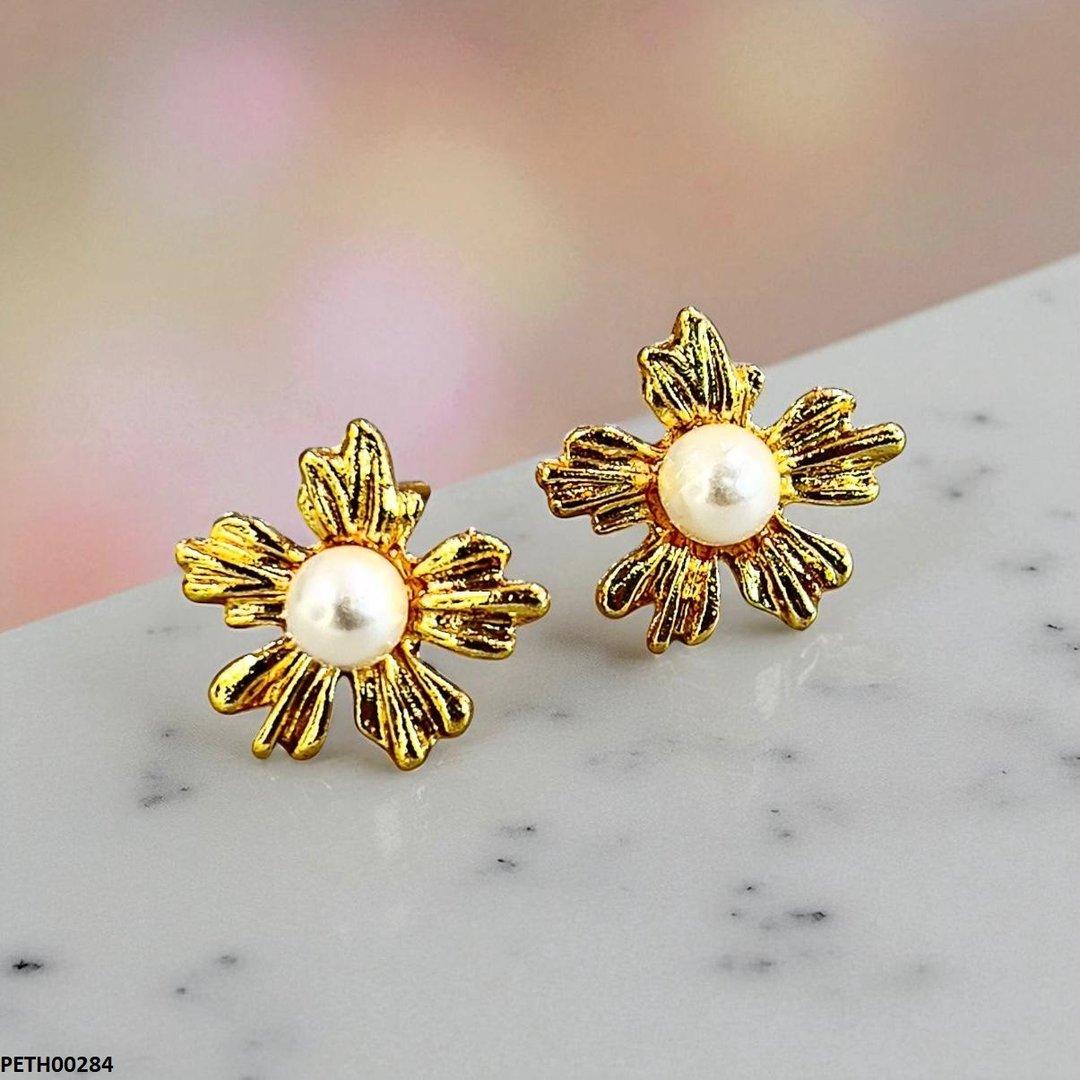 TH00284 SDQ Pearl Flower Tops Pair - PETH