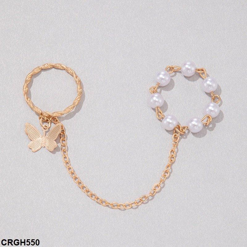 GH550 YYE Butterfly Link Ring Midi Ring