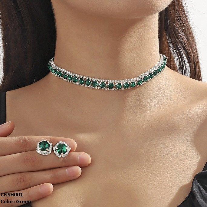 SH001 YJJ Circle Layered Necklace Set