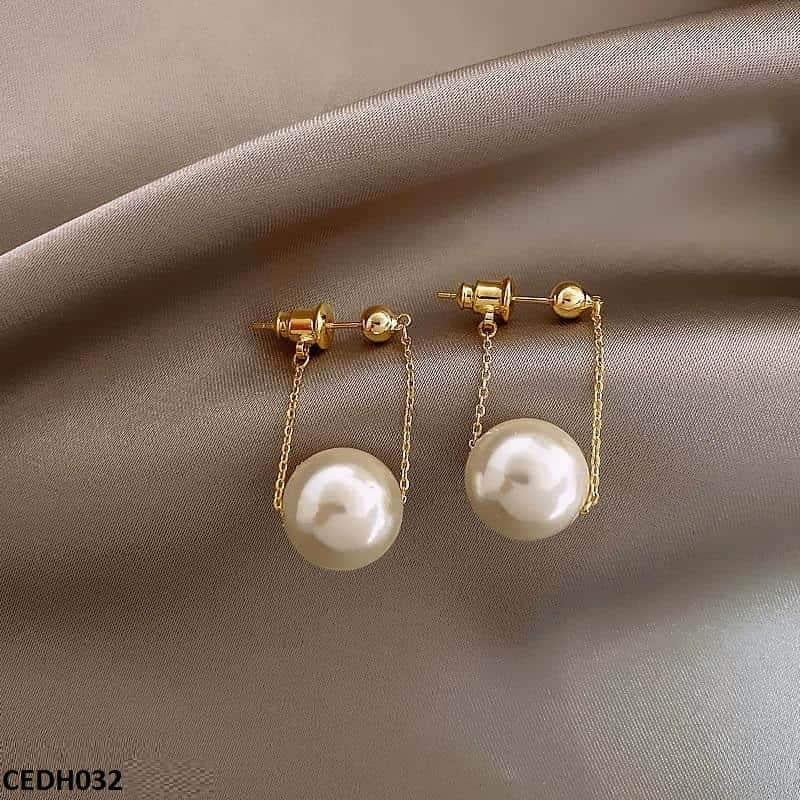 DH032 ZLX Pearl Drop Earrings