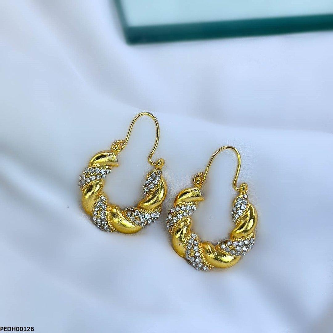 DH00126 MZM Twisted Drop Earrings - PEDH