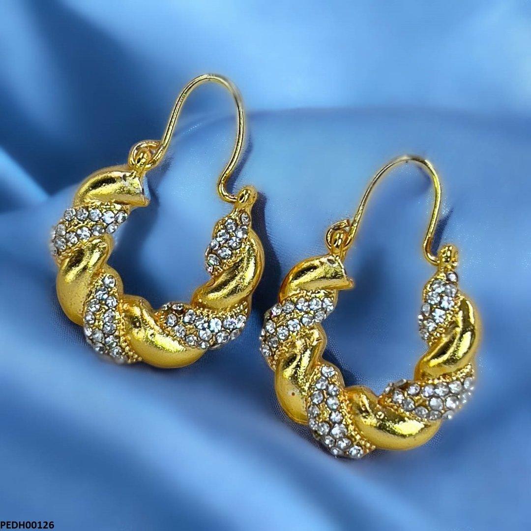 DH00126 MZM Twisted Drop Earrings - PEDH
