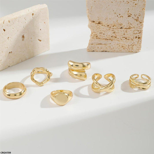 GH709-YYE CRGH709 YYE 6 Midi Rings