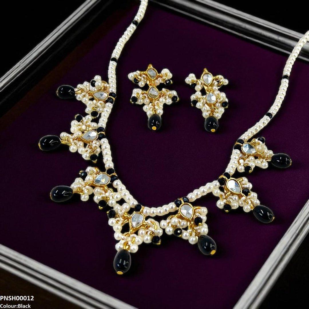 SH00012 SDQ Pearl Drop Necklace Set - PNSH