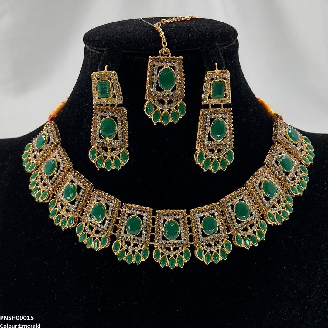 SH00015 FRN Marquise/Oval Necklace Set - PNSH