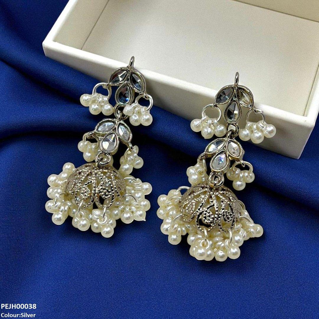 H00038 SDQ Tear/Pearl Drop Jhumki - PEJH