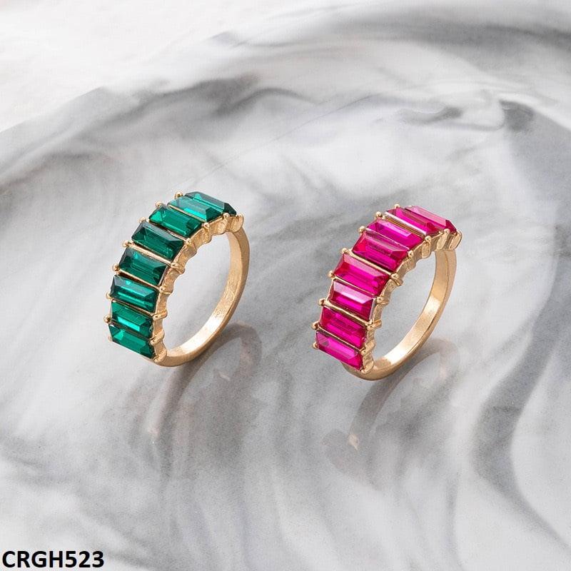GH523 YYE Baguette Layered 7 Size Ring