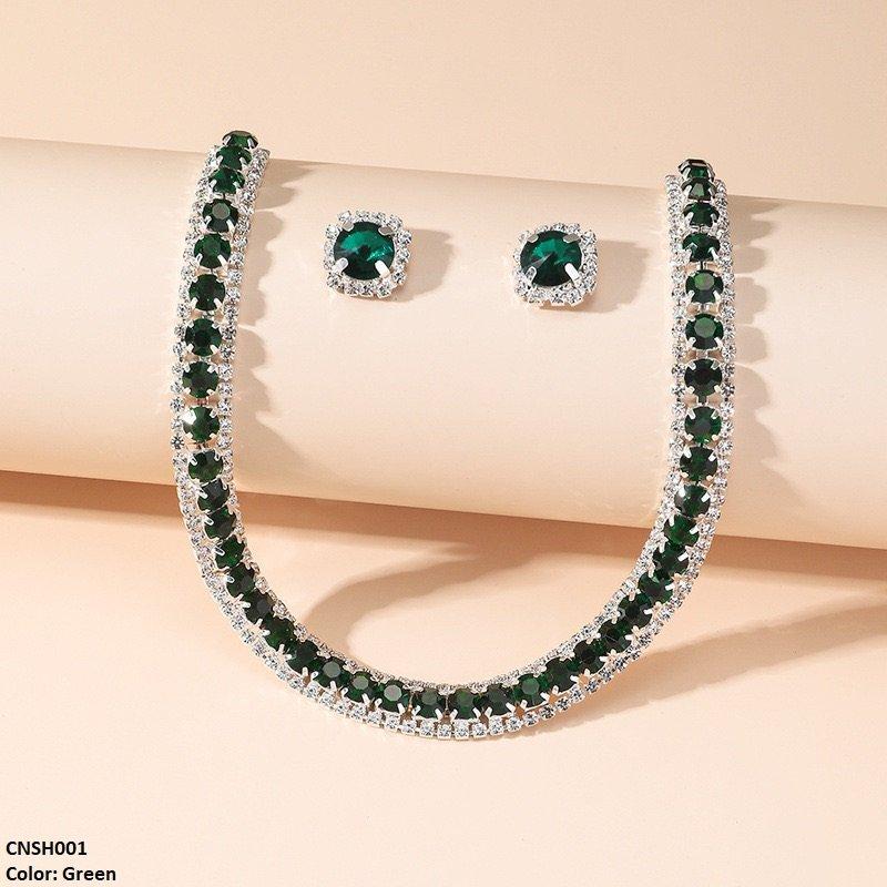 SH001 YJJ Circle Layered Necklace Set