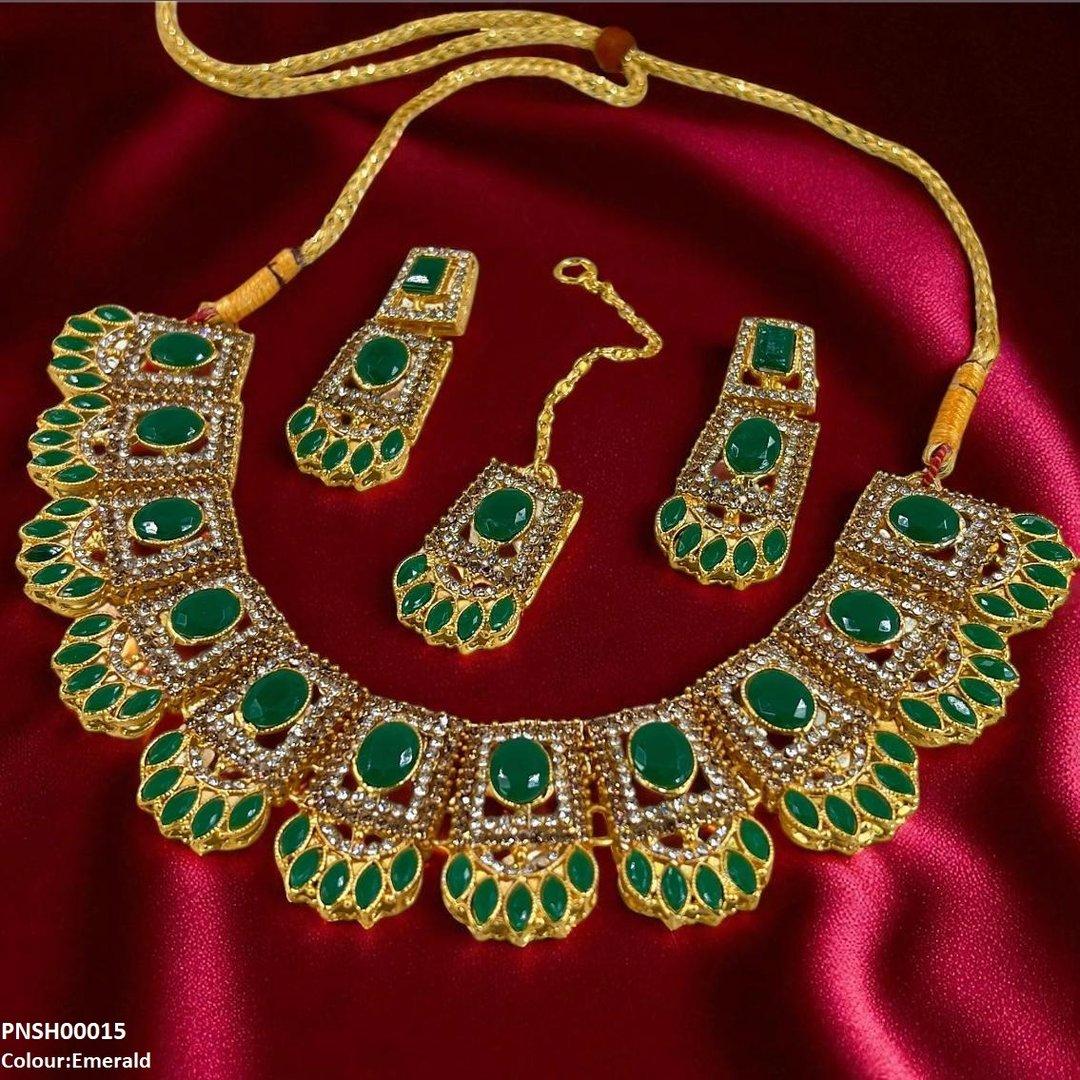 SH00015 FRN Marquise/Oval Necklace Set - PNSH