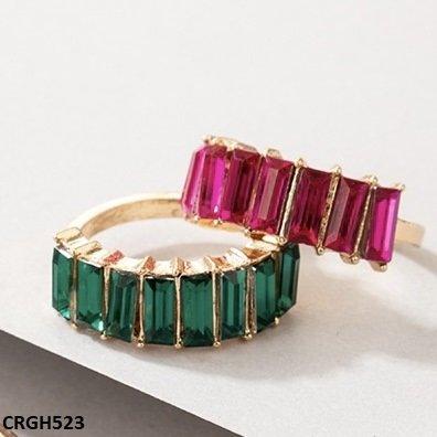 GH523 YYE Baguette Layered 7 Size Ring