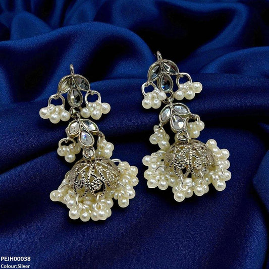 H00038 SDQ Tear/Pearl Drop Jhumki - PEJH