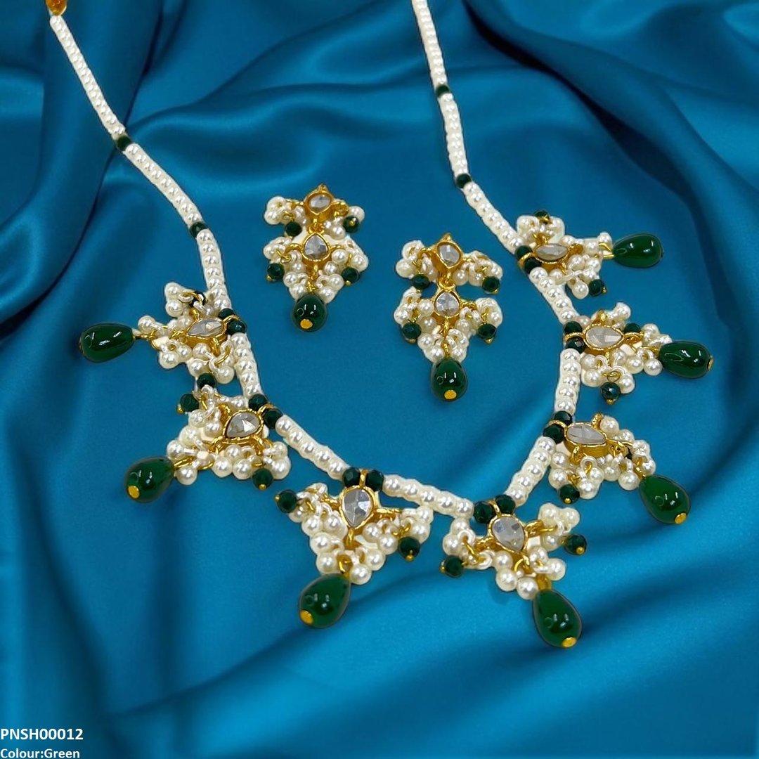 SH00012 SDQ Pearl Drop Necklace Set - PNSH