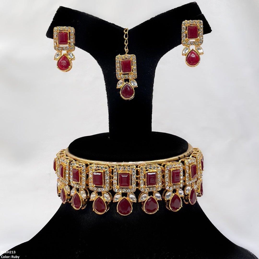 KH213 SDQ Pear Rectangle Choker Set