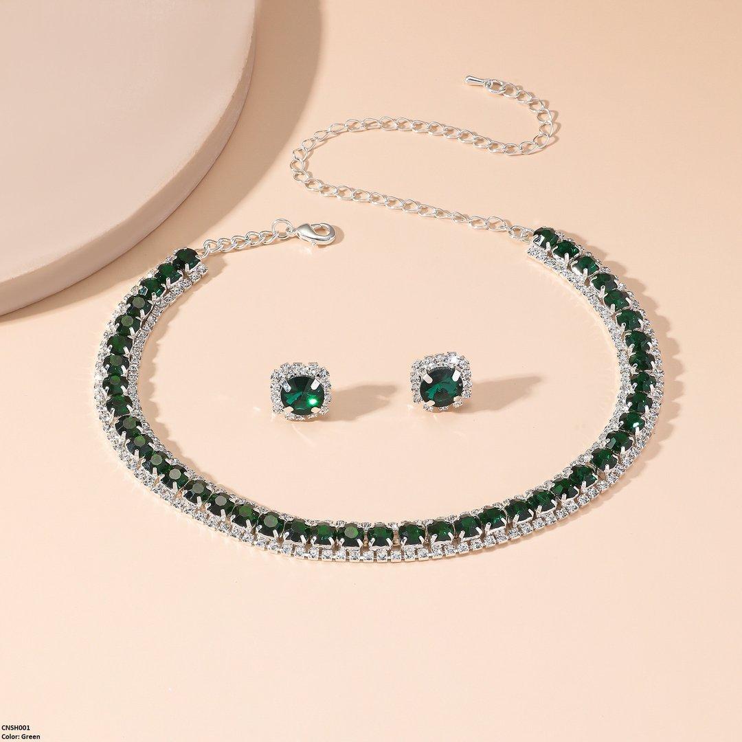 SH001 YJJ Circle Layered Necklace Set